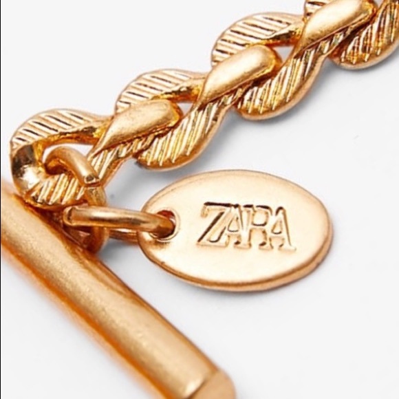 Zara $ Money Gold + Clear Crystals Link Chain Necklace Hip Hop - Picture 16 of 16